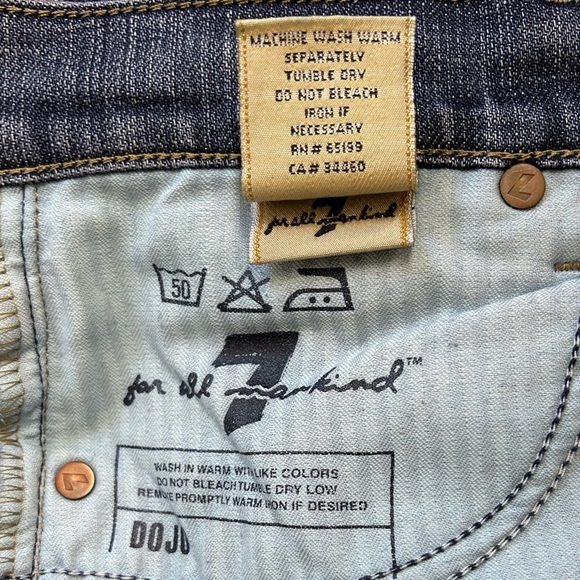 7 Seven for All Mankind Wide Leg Flare Low Rise Dojo 31 Style# U115079U-079U Y2K - Picture 13 of 16